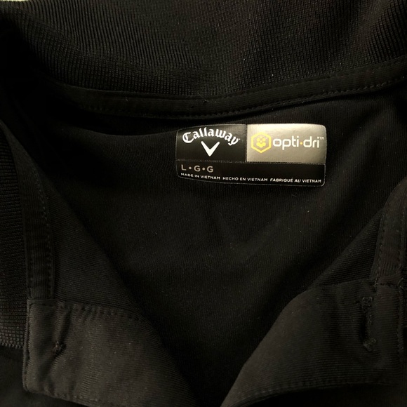Callaway Opti-Dri Golf Polo Shirt Mens Large Black - Picture 5 of 6